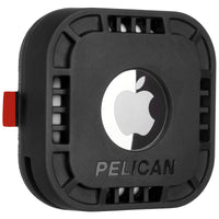 Black protective case with Apple logo and 'Pelican' branding on a white background
