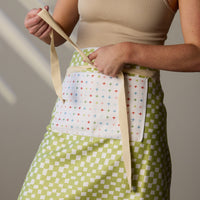 Green Checker Absorbent Half Apron