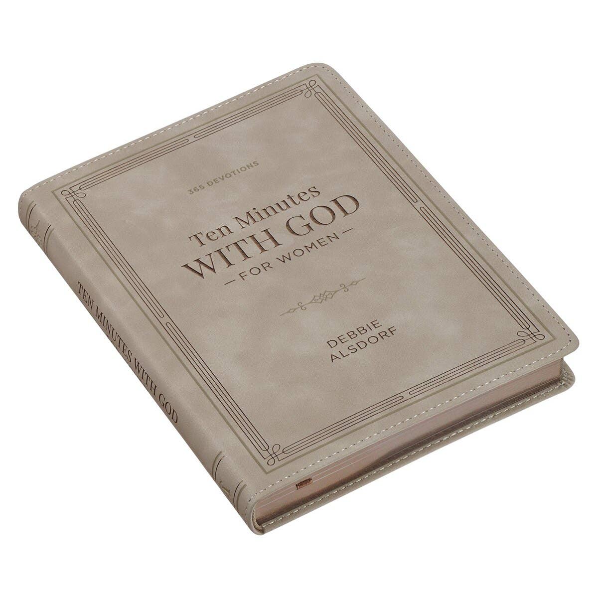 Book titled 'Ten Minutes with God for Women' by Debbie Aldsford on a white background