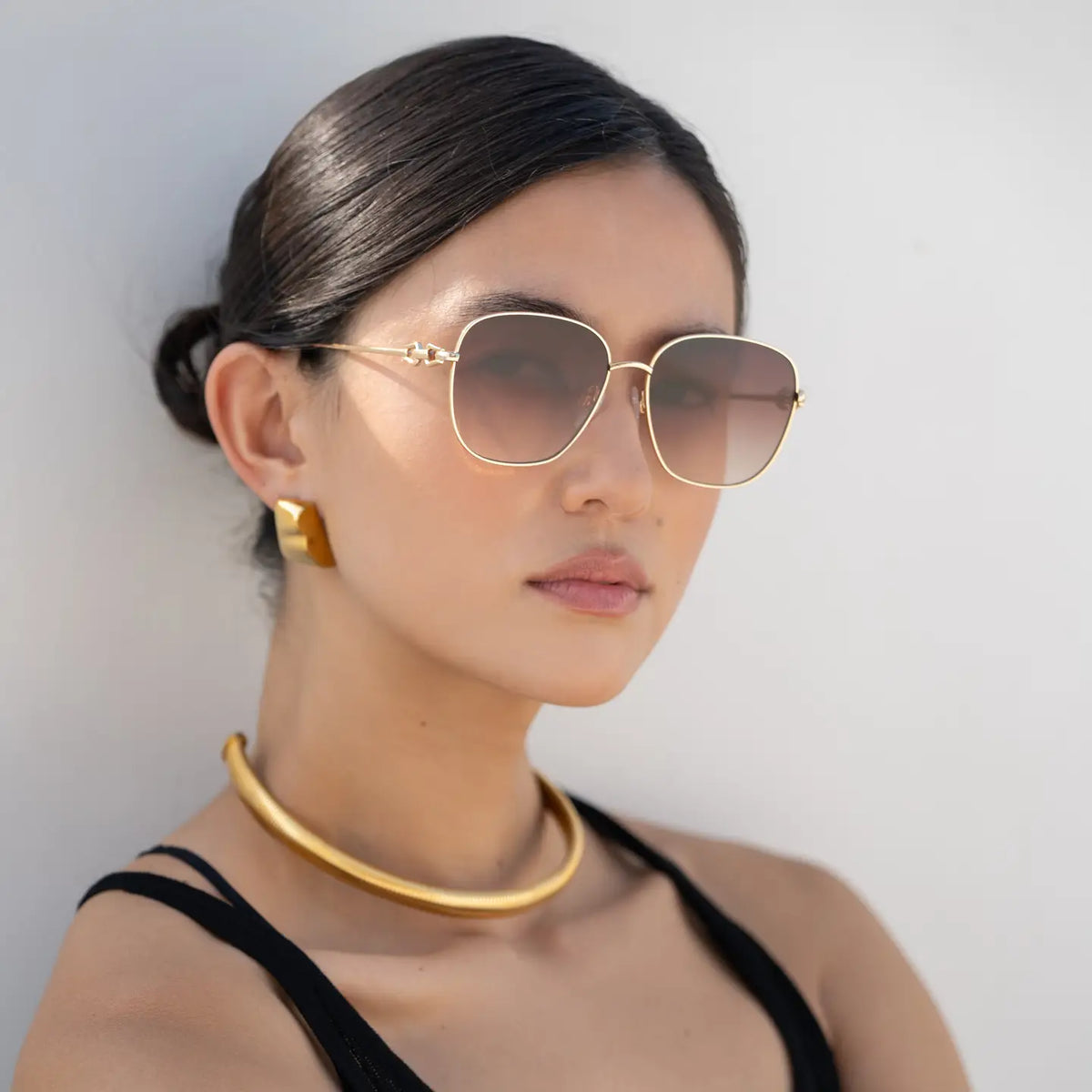 Lea Womens Round Sunglasses-197-1