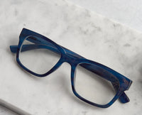 Brady Reading Glasses-Navy Horn