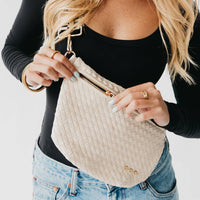 Westlyn Woven Bum Bag: Cream