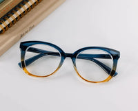 Fiona Reading Glasses-Blue/Amber Ombre