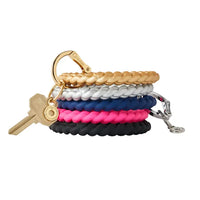 Braided Silicone O Ring Keychain