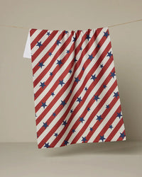 Assorted Red White And Blue Geometry Tea Towels