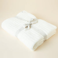 50" X 70" Solid Rib Marshmallow Blanket- Cloud