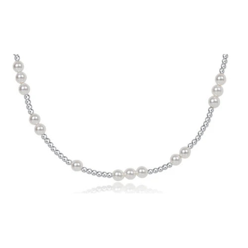 17" Choker Hope Unwritten Sterling- 4mm Pearl