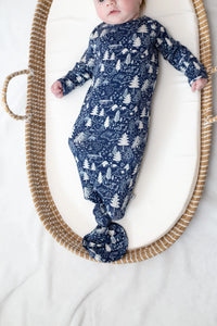 Knotted Infant Gown -Adventure Awaits