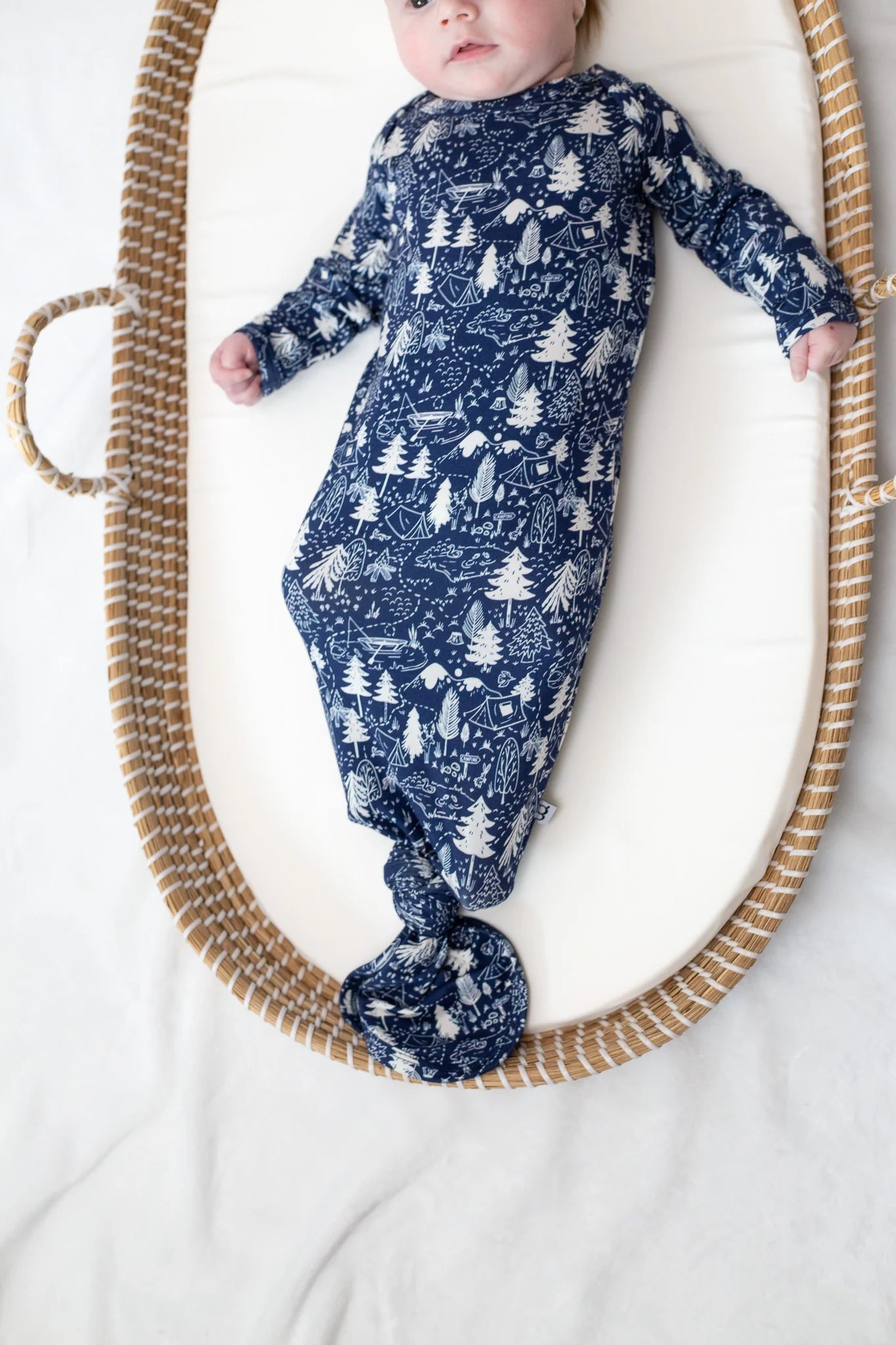 Knotted Infant Gown -Adventure Awaits