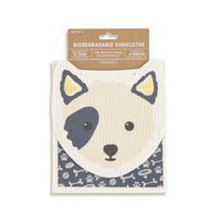 Dog Shaped Biodegradable Dish Cloths (Set Of 2)