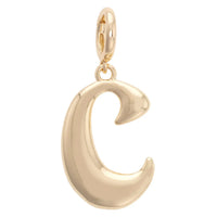 Initial Pendant Charms in Shiny Gold