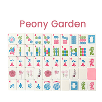 Peony Garden American Mahjong Tile Set