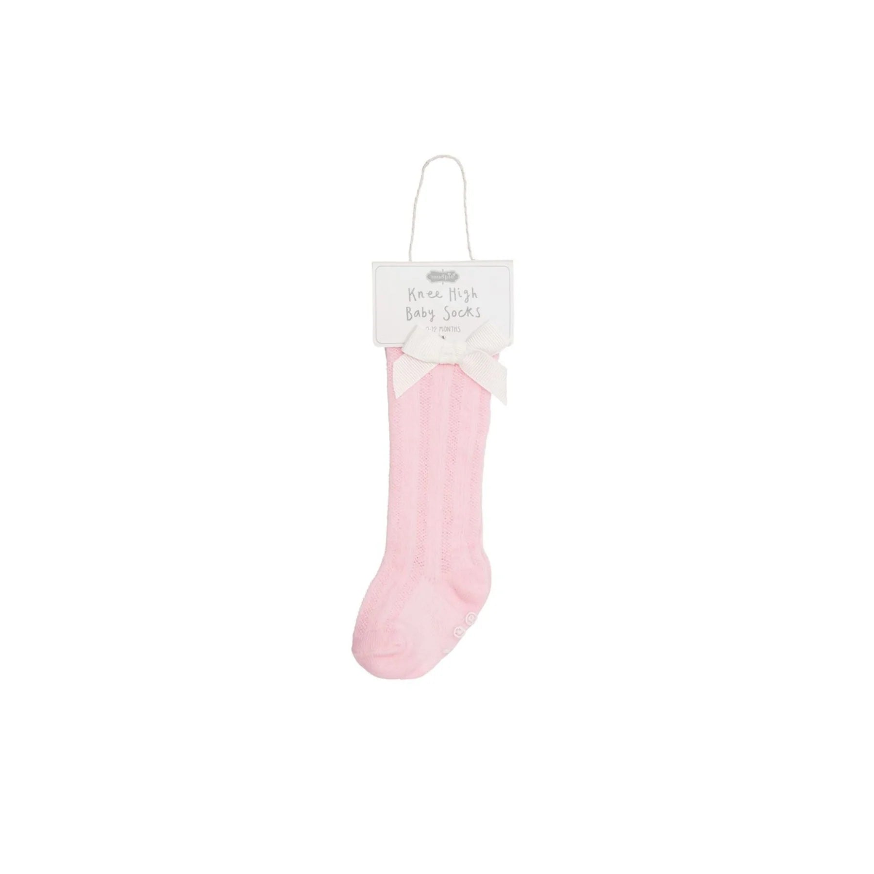 Pink Tall Bow Socks