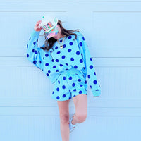 Blue Polka Dot Shorts