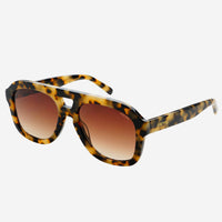 Voyager Acetate Oversized Aviator Sunglasses  : Milky Tortoise