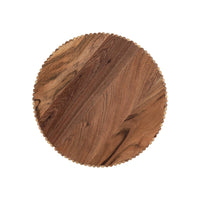 Acacia Wood Beaded Footed Cake Plate