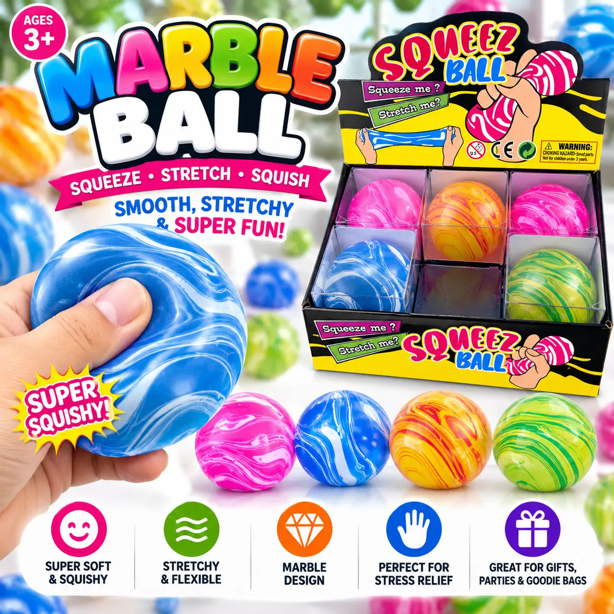 Marble Ball Squishy Stretch Toy