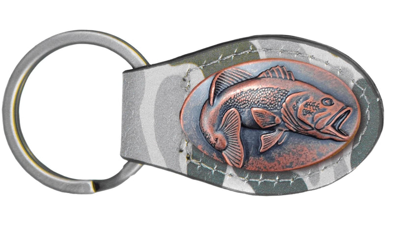 Keychain with fish design on a white background
