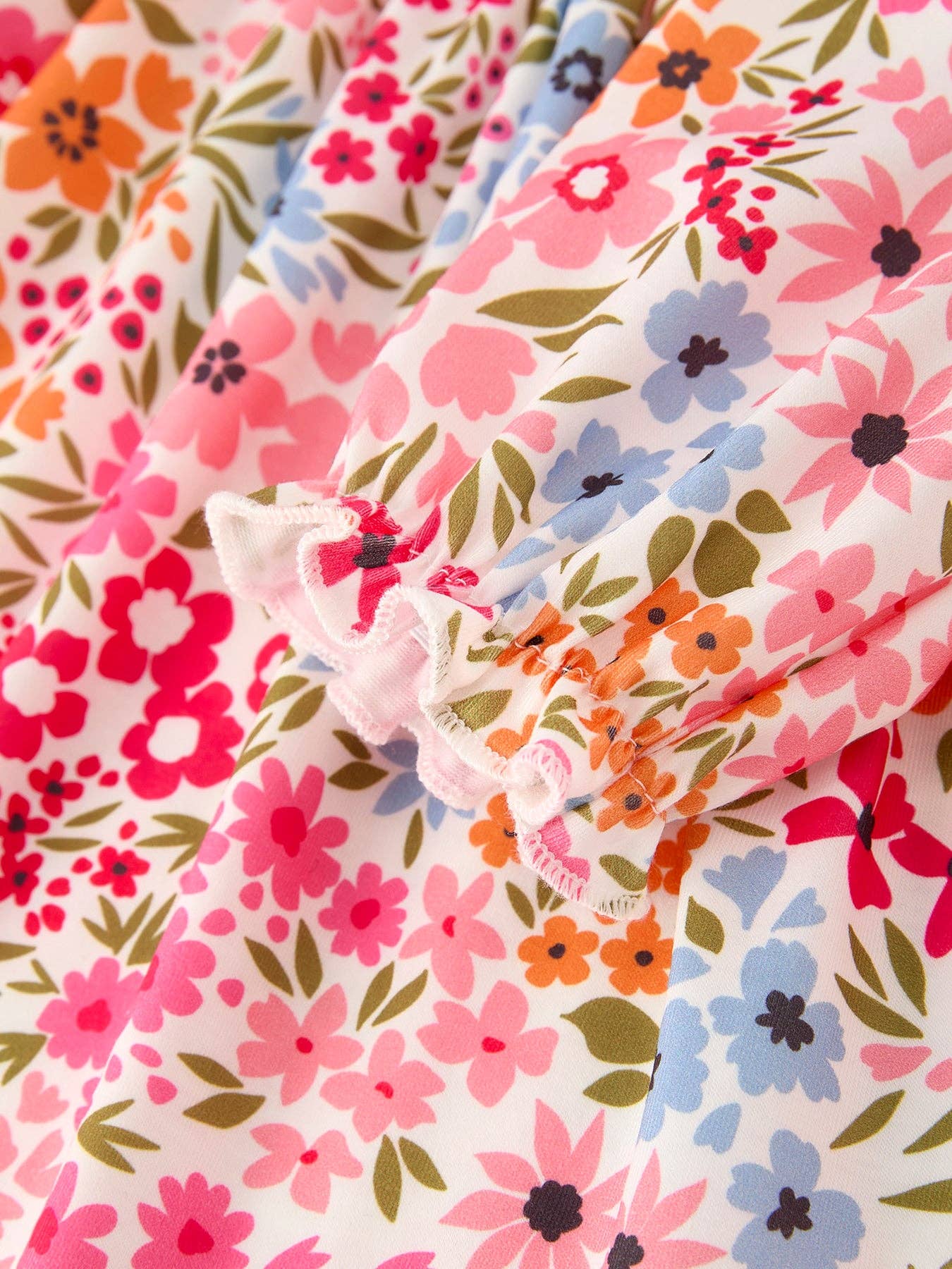 Halloween Pumpkin Bow Smocked Floral Dress