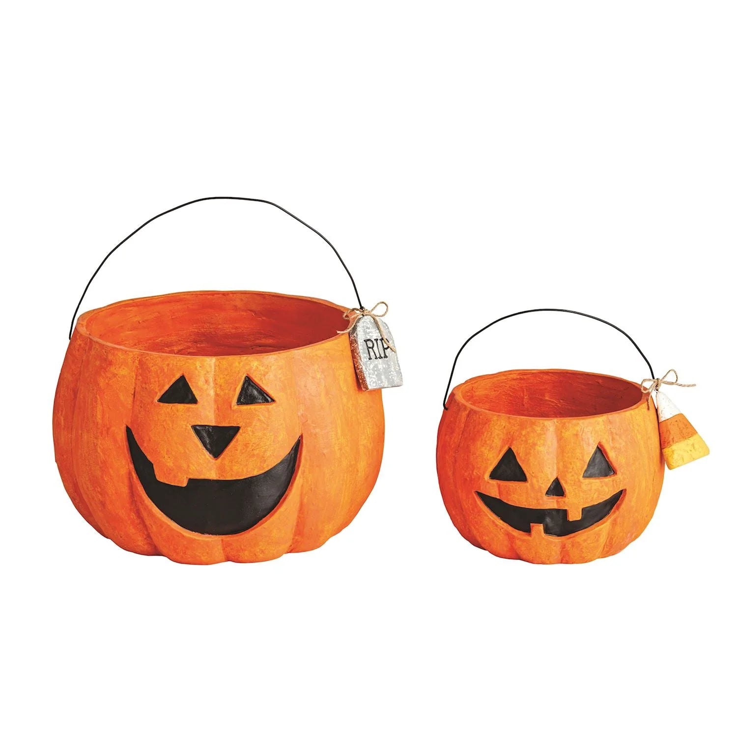 Jack-O-Lantern Treat Buckets (Set Of 2)
