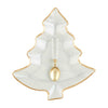 Gold Edge Glass Tree Platter