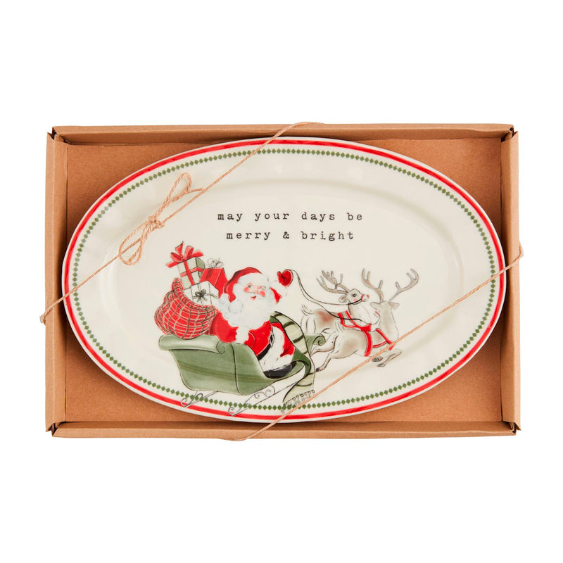 Merry Bright Sentiment Plate