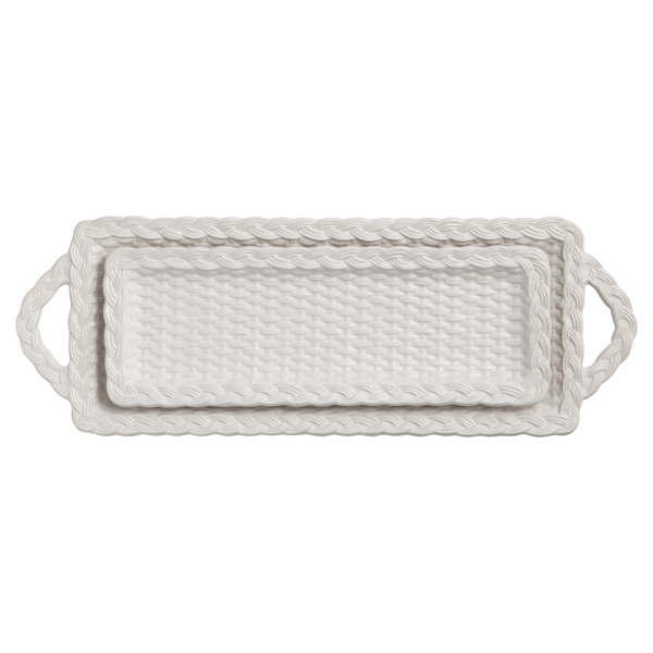 Nested Woven Ceramic Tray