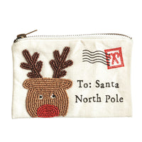 Christmas Beaded Pouch