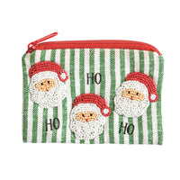 Christmas Beaded Pouch