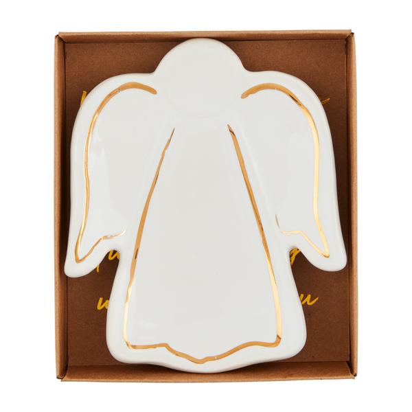 Long Outline Wing Angel Tidbit Dish