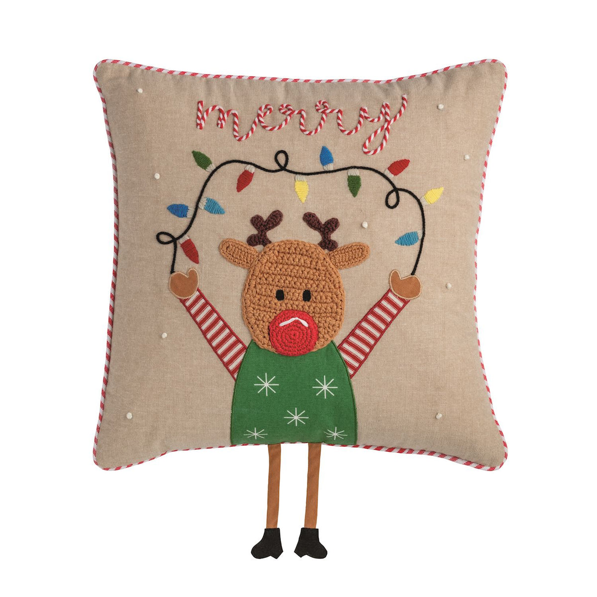 Reindeer Dangle Leg Pillow