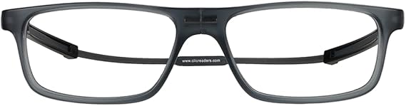 Clic Readers in Tube Executive Matte Grey +1.25