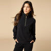 Vintage Velvet 1/4 Zip With Jogger- Black