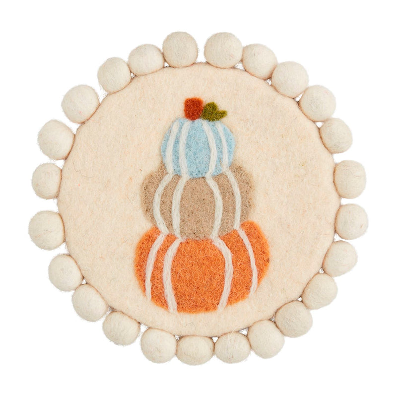 Felt Stacked Pumpkin Trivet