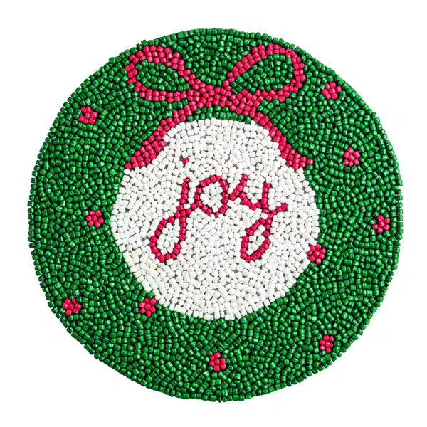 Wreath Joy Beaded Trivet