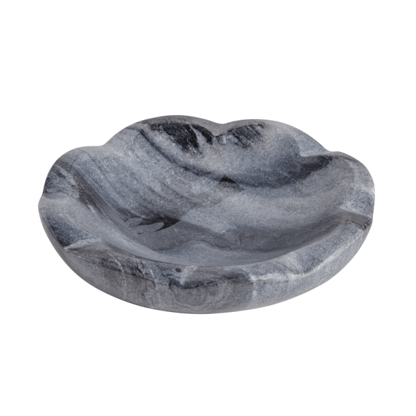 Grey Marble Scallop Dish