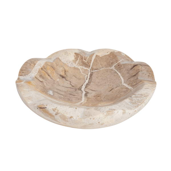 Taupe Marble Scallop Dish