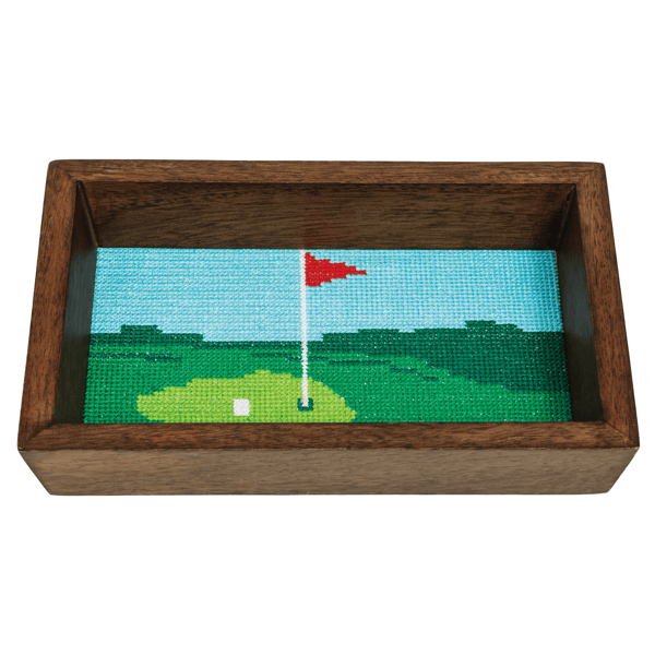 Golf Needlepoint Tray