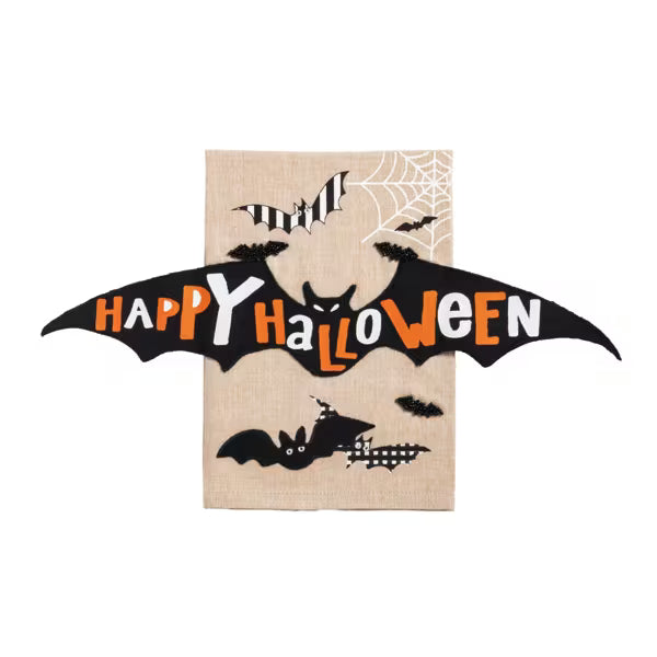 Bat Felt Applique Towel