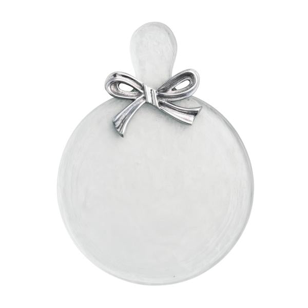 Metal Bow Round Glass Board