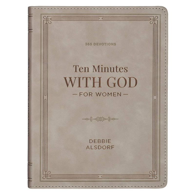 Book titled 'Ten Minutes with God for Women' by Debbie Aldsdorf on a white background