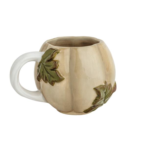 Leaf Handle Pumpkin Mugs