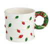 Wreath Handle Whimsical Mugs