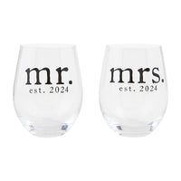 2024 Mr. & Mrs. Wine Glass Set