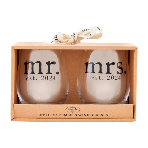 2024 Mr. & Mrs. Wine Glass Set