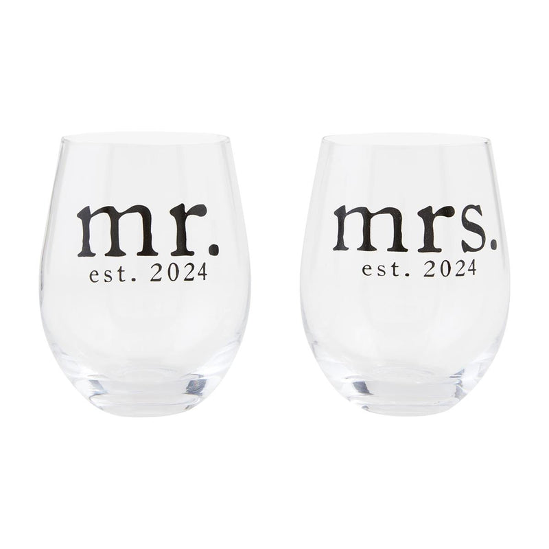 2024 Mr. & Mrs. Wine Glass Set