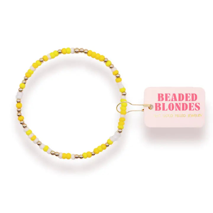 Yellows and White Sprinkle Bracelet