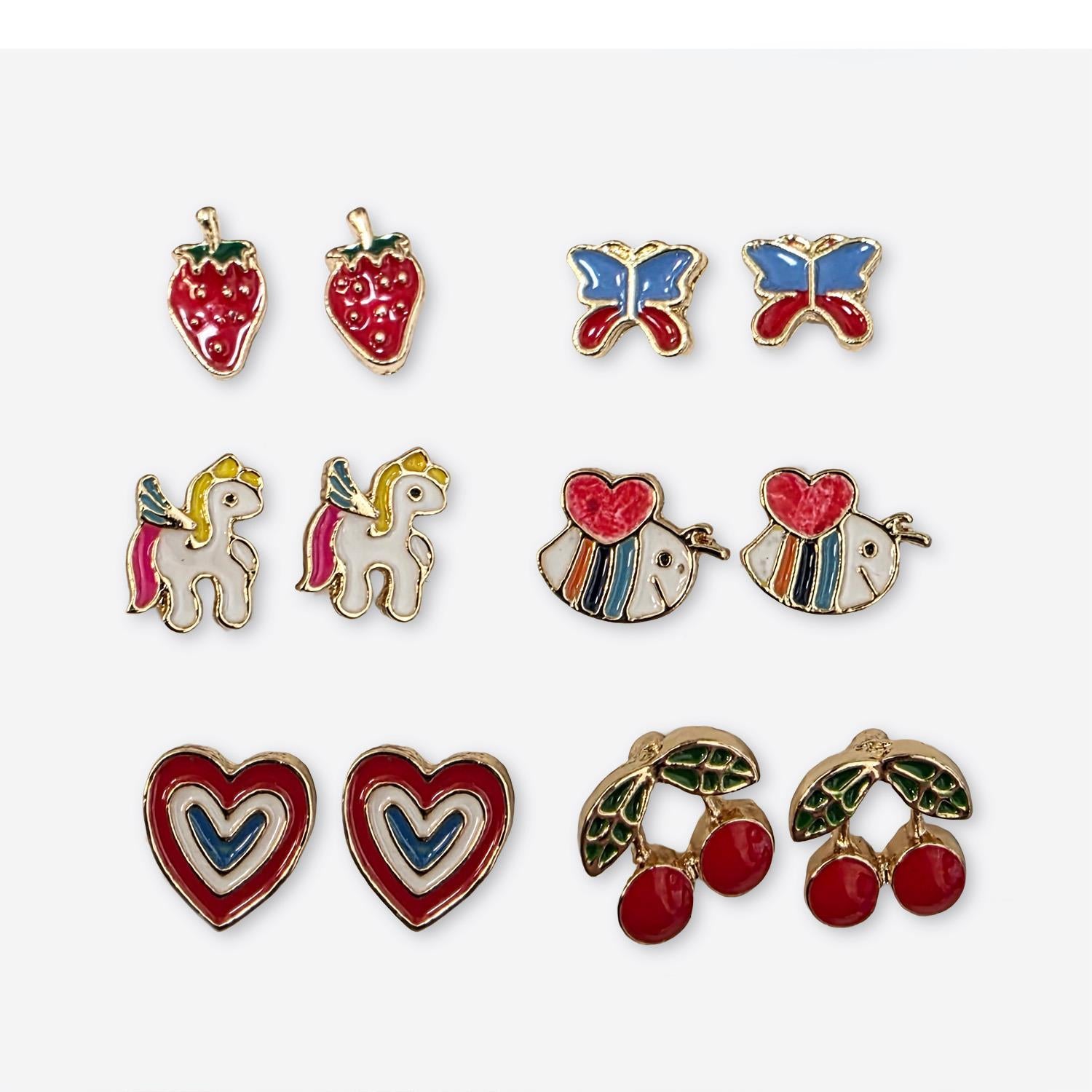 Sweet Belle Enamel Stud Earrings