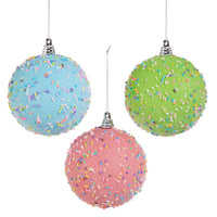 4" Sprinkled Ball Ornaments