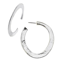Hammered Hoops-Silver